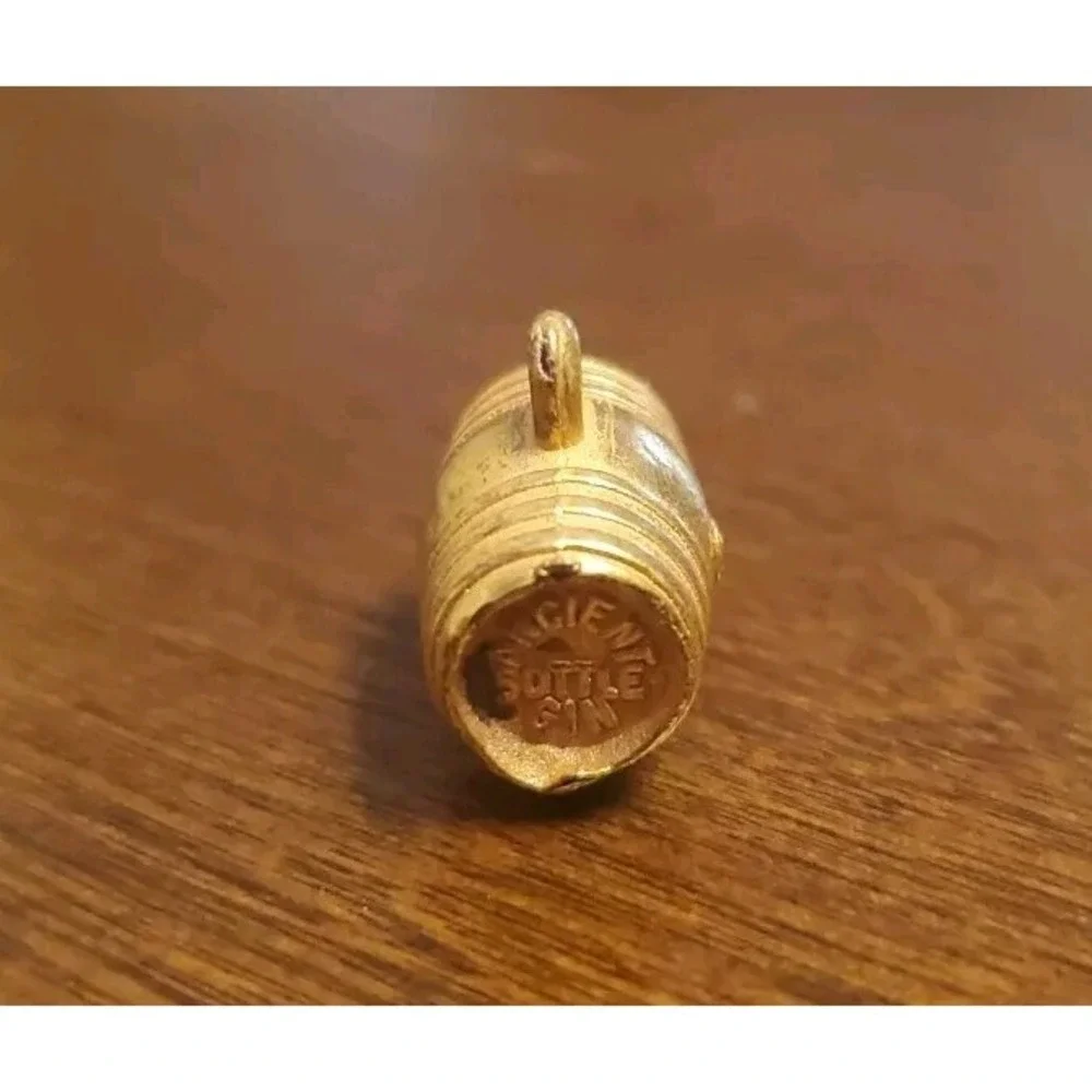 Vintage Seagrams‎ Ancient Bottle Gin Barrel Charm or Pendant Tiny